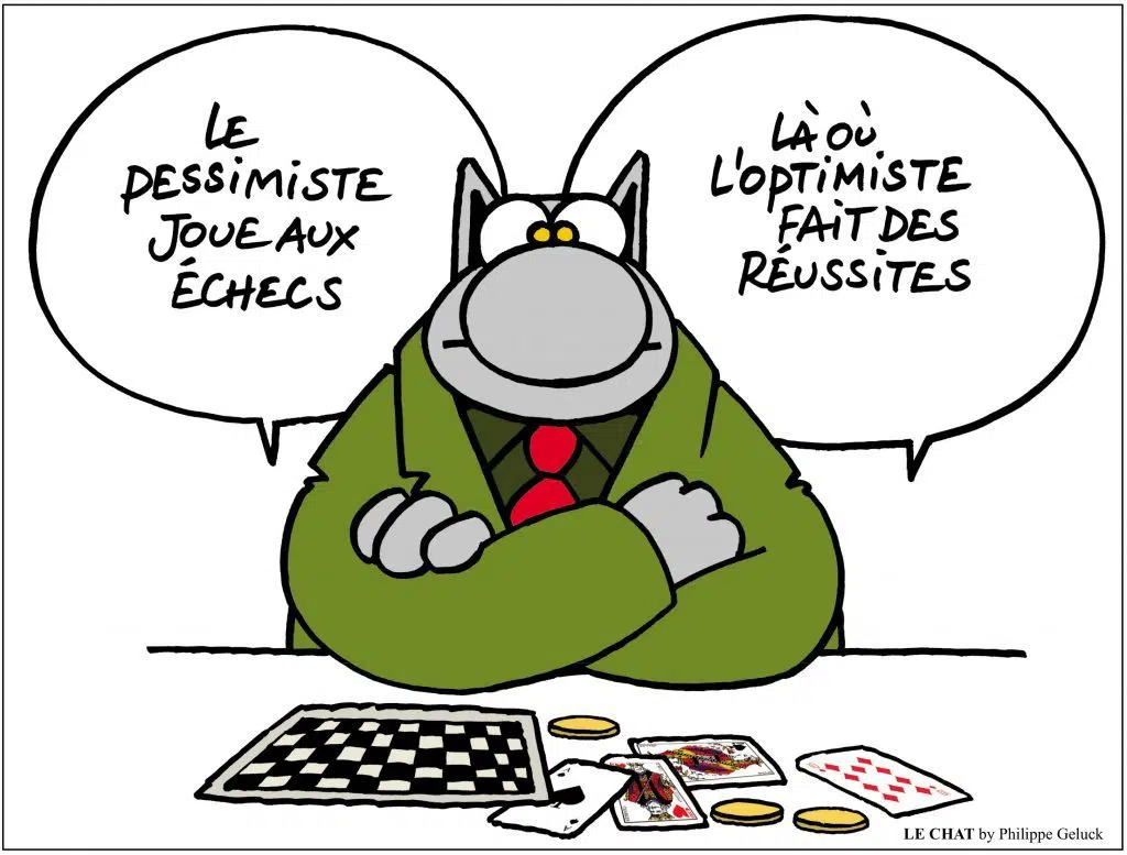 l'optimiste Le chat